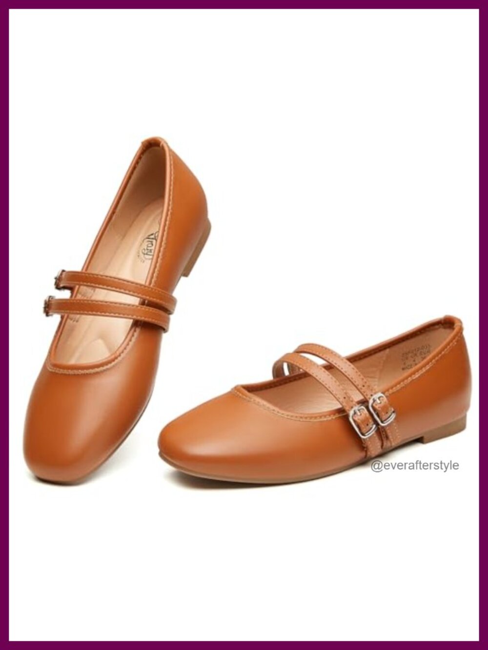Mary Jane Flats Square Toe Buckle Strap Slip On Casual Dressy Ballet Flat